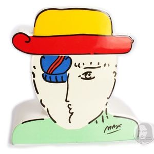 Peter Max Zero Man Cookie Jar Ceramic Vintage 1989 Pop Art Psychedelic Rare